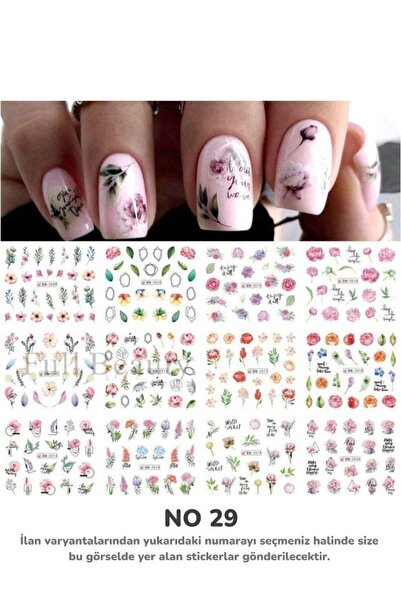 Full Beauty Renkli ve Desenli Tırnak Stickerları - Nail Art Sticker Çeşitleri...