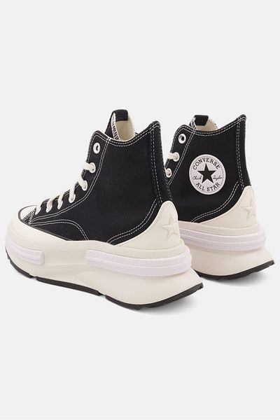 converse Men Lace Up High Cuff Shoes, Black/offwhite