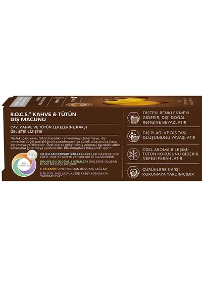R.O.C.S. Anti-tobacco Diş Macunu Kahve Ve Tütün Lekelerine Karşı 60 Ml 985656