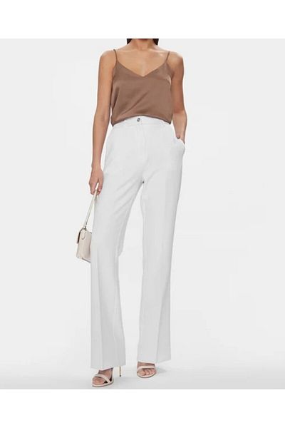 Guess Pantaloni dama GUESS NEW CARLA PANT alb