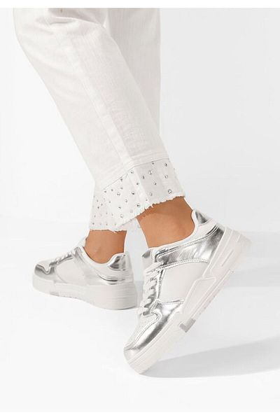 B T Shoes Sneakers dama Saira argintii
