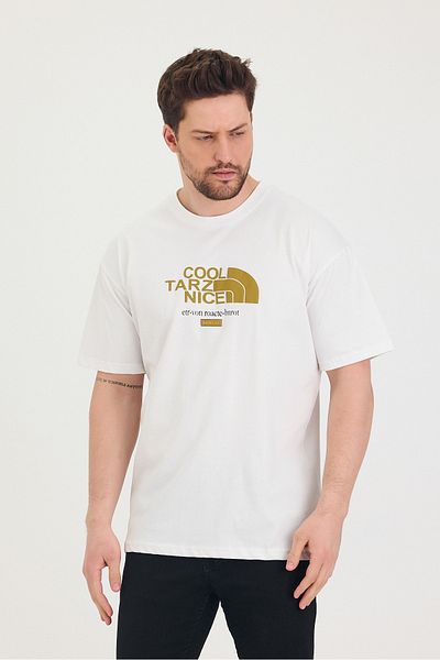 Tarz Cool Crew Neck Cool Style Nice printed Oversize Casual Unisex T-shirt