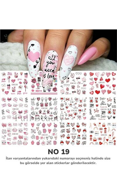 Full Beauty Renkli ve Desenli Tırnak Stickerları - Nail Art Sticker Çeşitleri...