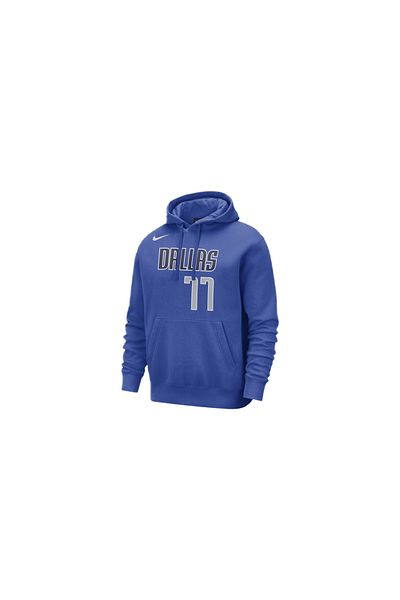 Nike Hanorac pentru bărbați Luka Don și Dallas Mavericks Club Fleece City Edition, albastru