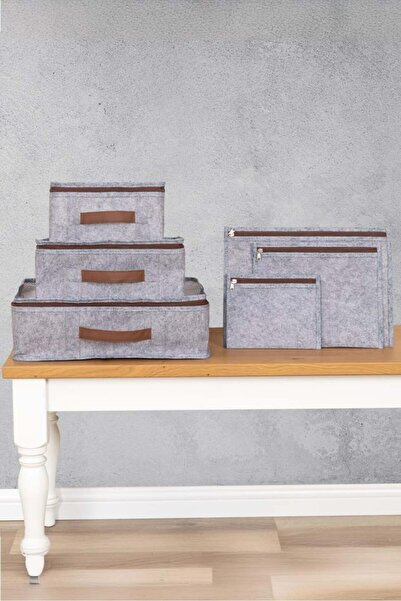 Hesaplı Kasa Шкіряна 6-секційна сумка для подорожей, сіра