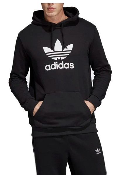 adidas TREFOIL HOODIE hanorac dama negru