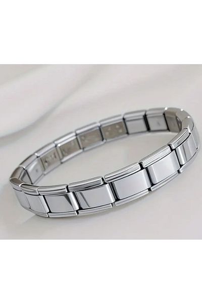 Ervalina Guaranteed Tarnish Free Italian Charm Steel Bracelet