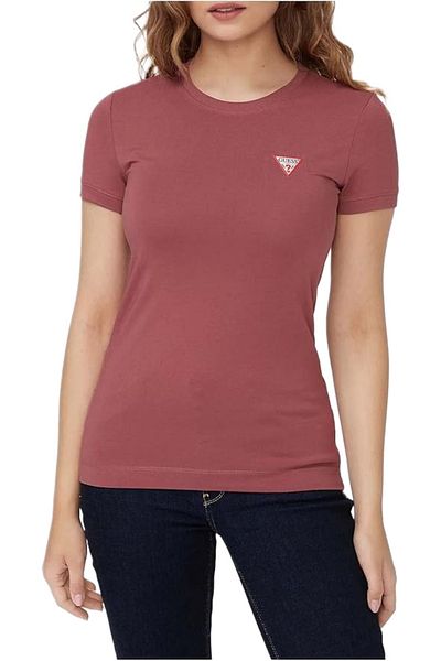 Guess Tricou dama SS CN MINI TRIANGLE, negru