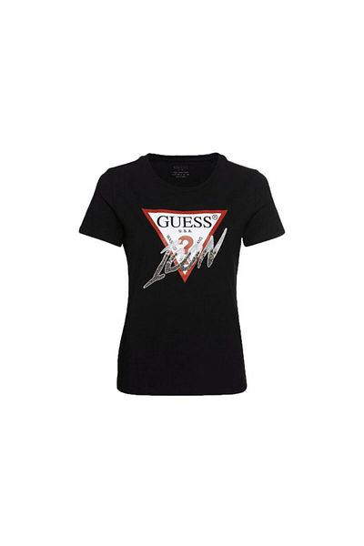 Guess Tricou damă SS CN ICON TEE, negru