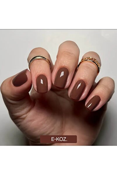 Butik Kahverengi Orta Uzunlukta Kare 24'lü Takma Tırnak Seti