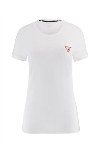 Guess Tricou dama GUESS SS CN MINI TRIANGLE alb