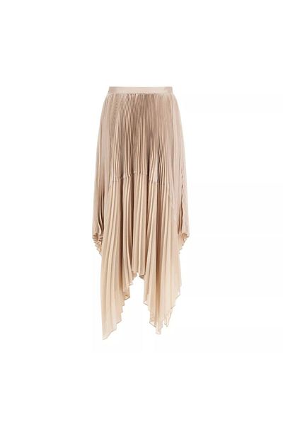 Guess Guess IRINA ASYMMETIC PLEA women's skirt beige