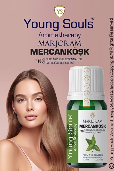 YOUNG SOULS Aromatherapy Marjoram Essential Oil Mercanköşk Uçucu Yağ 10 Ml