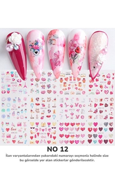 Full Beauty Renkli ve Desenli Tırnak Stickerları - Nail Art Sticker Çeşitleri...