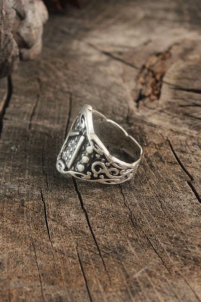 Clariss Ancient Silver Color Good Processing Adjustable Men Ring