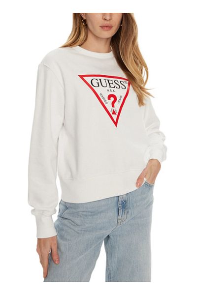Guess Hanorac dama CN ORIGINAL FLEECE alb