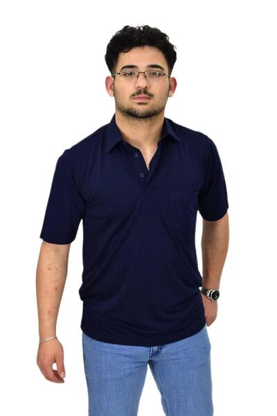 Raymons Ανδρικό μπλουζάκι με πέτο πουκάμισο μεγάλου μεγέθους T6065 BGL-ST04540