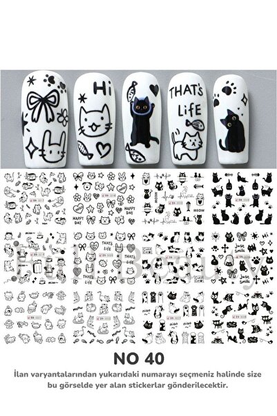 Full Beauty Renkli ve Desenli Tırnak Stickerları - Nail Art Sticker Çeşitleri...