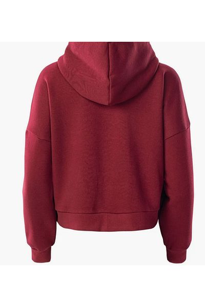 Guess HOODY ICON SWEATSHIR women's sweatshirt burgundy