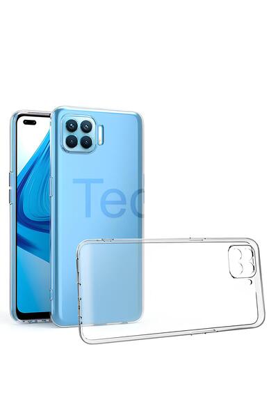 TechTrove Oppo Reno 4 Lite Kılıf Kamera Korumalı Kılıf Esnek ve Şeffaf Tpu Si...