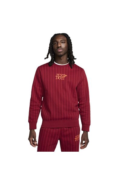 Nike M NK CLUB BB CREW JDI AOP men's sweatshirt red