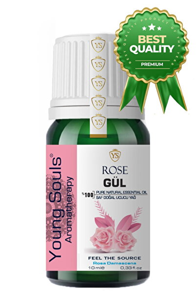 YOUNG SOULS Aromatherapy Rose Essential Oil Gül Uçucu Yağ 10 Ml