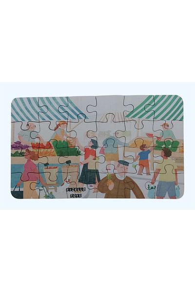 Fizello Farmers Market - Farmers Market / Small Puzzle 3-7 Years Old 24 Pieces