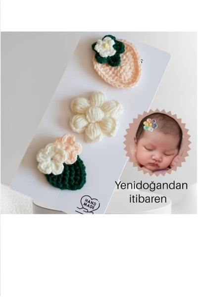 Kadın Girişimciler Atölyesi مشبك للأطفال حديثي الولادة مكون من 3 مشابك للأطفا...