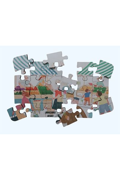 Fizello Farmers Market - Farmers Market / Small Puzzle 3-7 Years Old 24 Pieces