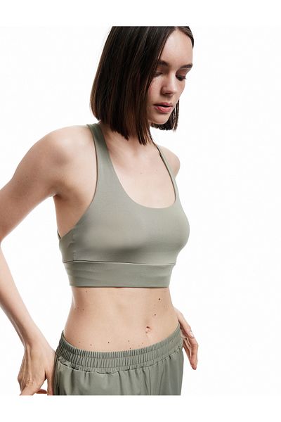 Koton U Neck Back Detailed Cross Strap Sports Bra