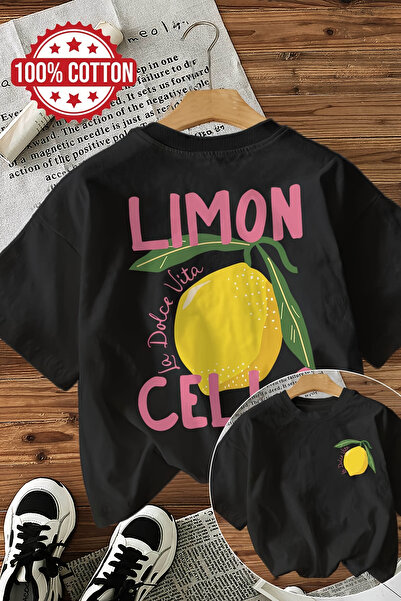 MYADA تي شيرت بتصميم خاص مطبوع عليه ظهر التشيلو الليموني 23618