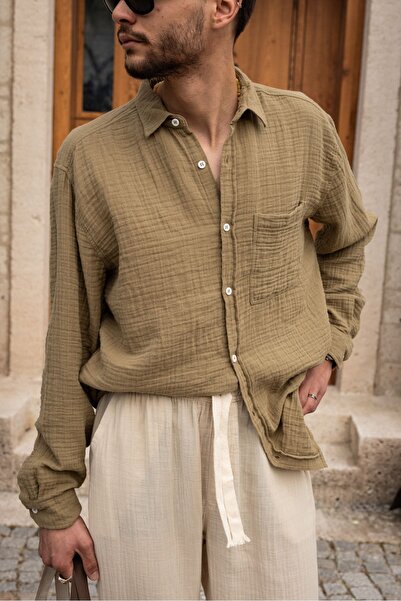 no7man Mikonos Khaki Shirt