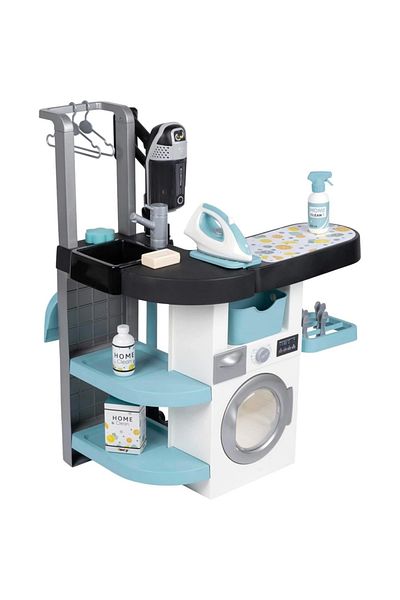 Smoby Rowenta Washing Room Vacuum Cleaner and Washing Machine Electronic Functions 17 Pieces