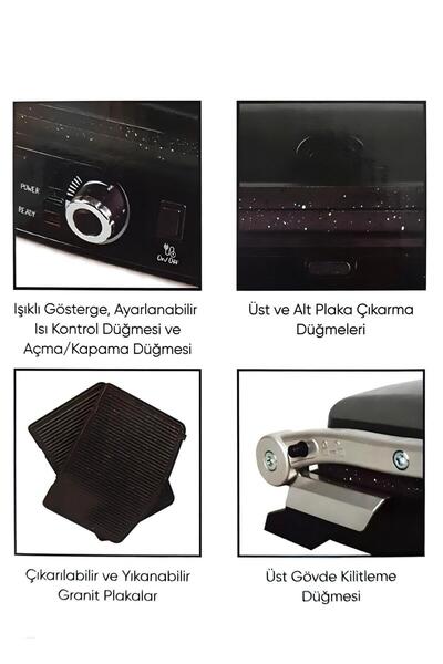 FMS Granite Panini Grill Arm Toaster Rose
