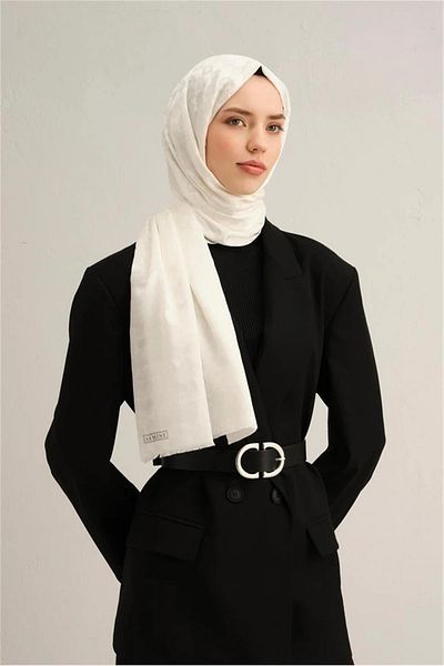 Armine Şal din bumbac din mătase jacquard (57% mătase - 43% bumbac)