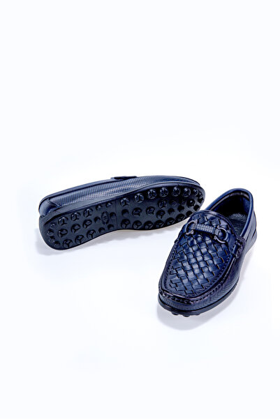 Vantaggio Мъжки мокасини от 100% естествена кожа с тъмносини катарами Phantom Buckle