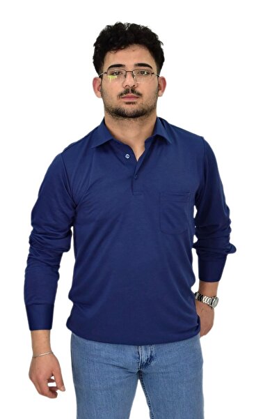 Raymons Erkek Gömlek Yaka Uzunkol Tişört T6063 BGL-ST04542