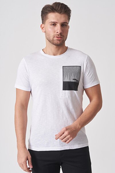 White Stone Μπλουζάκι Brasília 3148 Slim Fit από βαμβάκι και λύκρα με λαιμόκο...