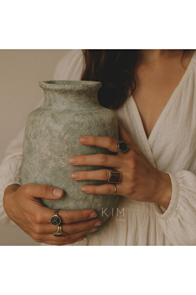 Kimdesign Dokulu seramik vazo