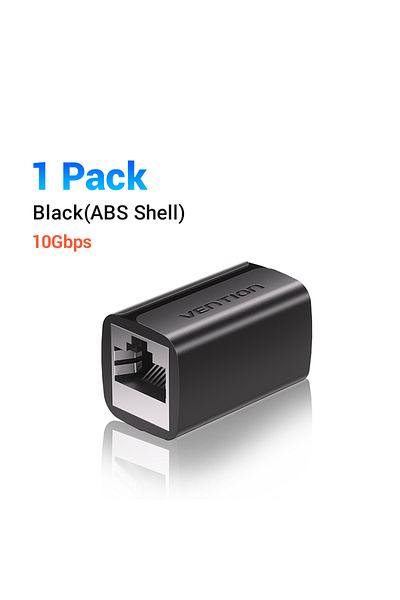 Choice Cat7 Black-1Pack Vention RJ45 Connector Cat7/6/5e Ethernet Adapter Female to Female 8P8C Patch Netwo