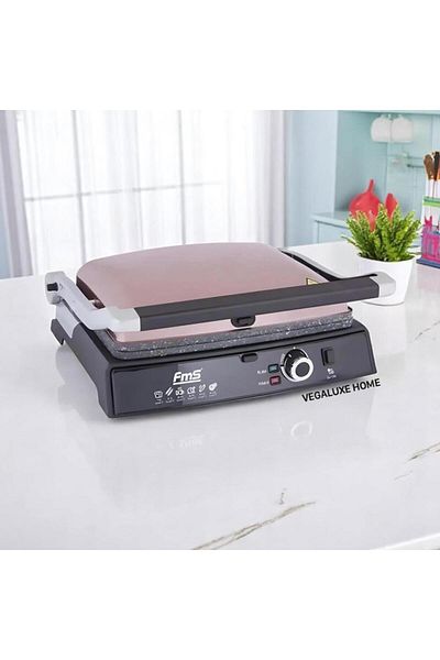 FMS Granite Panini Grill Arm Toaster Rose