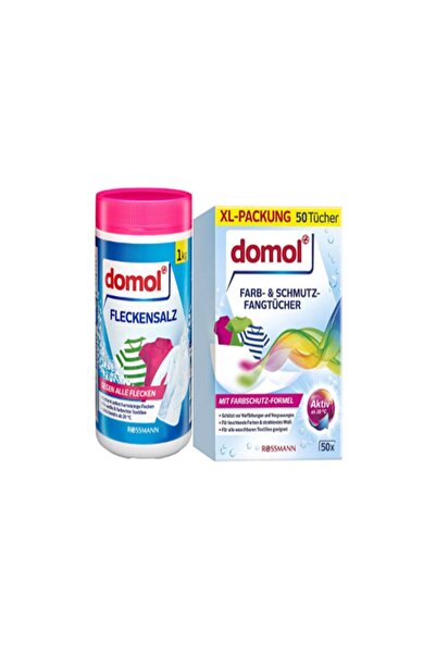 DOMOL Leke Çıkarıcı Toz Deterjan Beyaz Ve Renkliler Için 1 Kg + Renk Ayırıcı ...