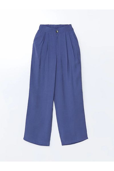 LC Waikiki Xside Navy Blue Elastic Waist Women's Trousers