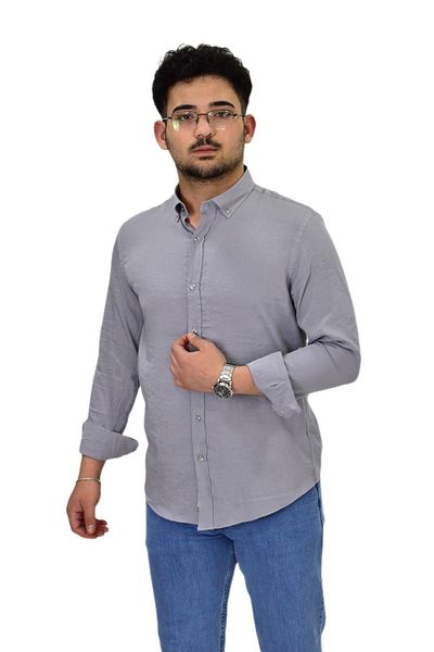 Raymons Ανδρικό μακρυμάνικο πουκάμισο Silim Fit G5033 BGL-ST04492