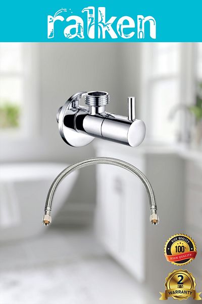 RALKEN Bidet Faucet Set with Rod Sleeve Bidet Faucet & Intermediate Faucet and 70 cm Flex Hose