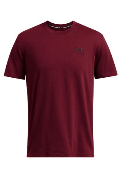 Under Armour UA M LOGO EMB HEAVYWEIGHT SS men's t-shirt burgundy
