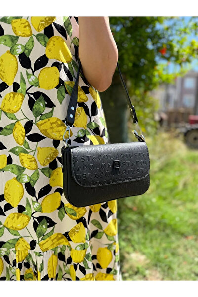 Just Polo حقيبة يد وكتف نسائية منقوشة