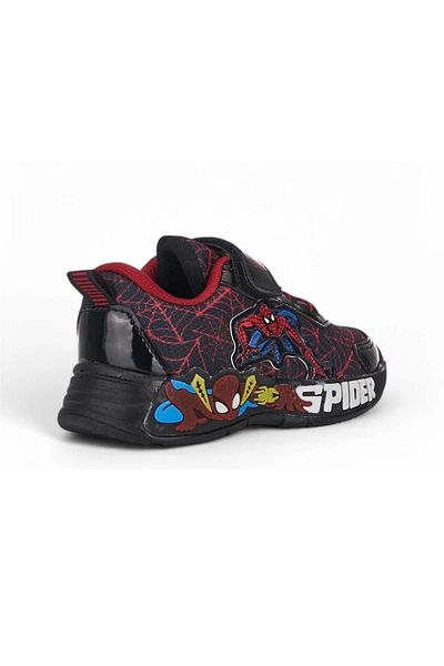 Disney Spiderman Children's Lighted Spiderman Velcro Sneakers , Extralight Sneaker , Full Mesh Shoes