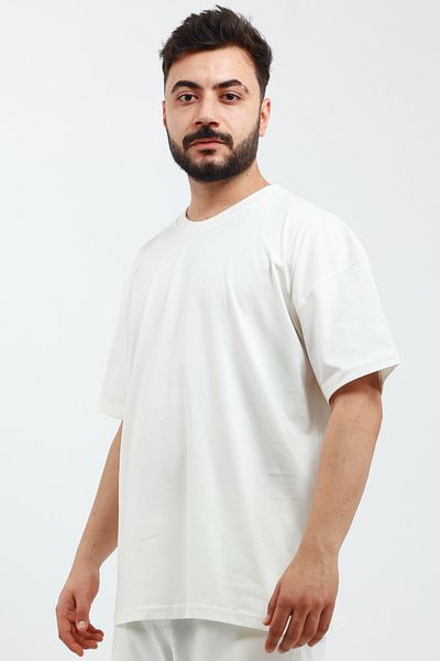 OXVİN Ανδρικό 100% βαμβακερό πλεκτό T-Shirt OVERSIZED (RELAXED FIT)