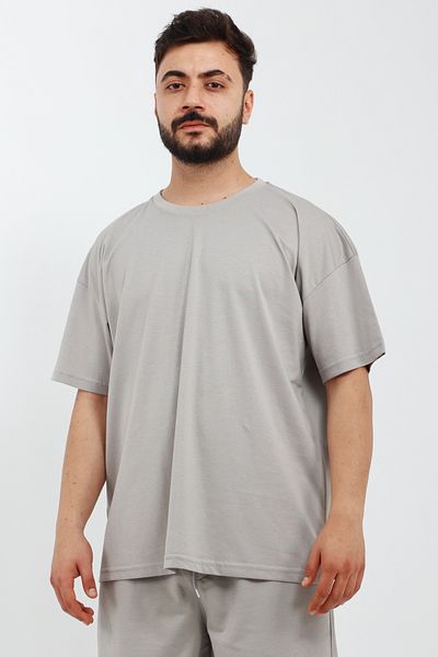 OXVİN Ανδρικό 100% βαμβακερό πλεκτό T-Shirt OVERSIZED (RELAXED FIT)